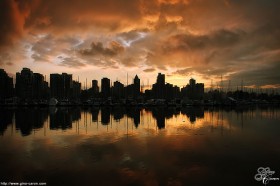 Coucher de soleil sur Vancouver