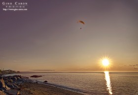 En vol pour le coucher