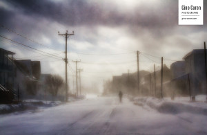 Une personne courageuse dans la tempête