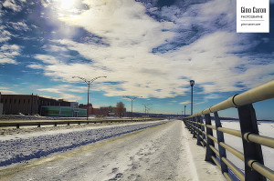 Promenade de la mer en hiver