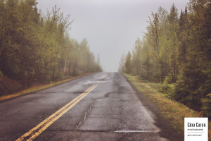 Matin pluvieux et brumeux