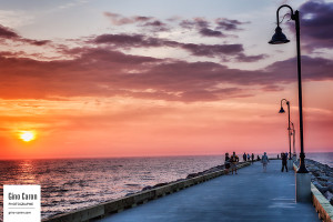 Coucher de soleil sur le quai
