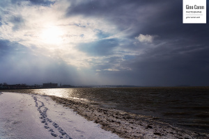 Rimouski… marche sur le bord du fleuve dans la neige