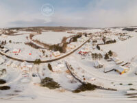 Centre du village en hiver – Photo panoramique