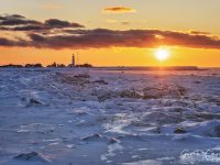 Coucher de soleil hivernal à Rimouski