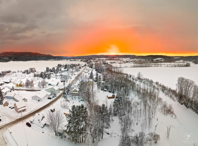 Ce soir il y a eu un ciel de feu à St-Donat!