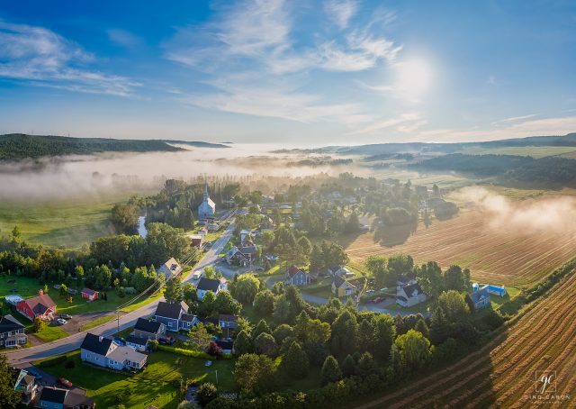 Un peu de brume au lever du soleil